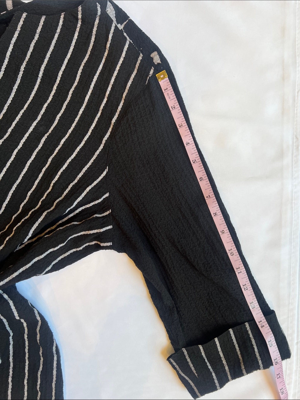 Ali Miles Artsy Black Patterned Button Top with Color Accents Maximalist Indie - Picture 4 of 10